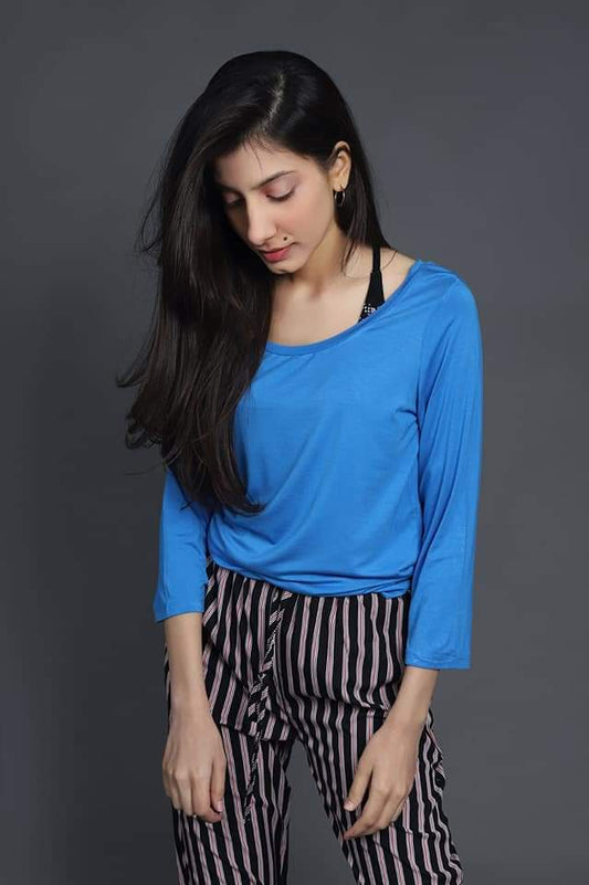 Almas Royal Blue CrewNeck - Soft Summer Jersey