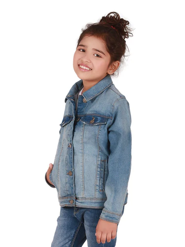 Girls Denim Jackets Export Quality - Age  2Y to 12Yrs - Fashion Decent Denim Jacket for Girls - Winter Jeans Jacket