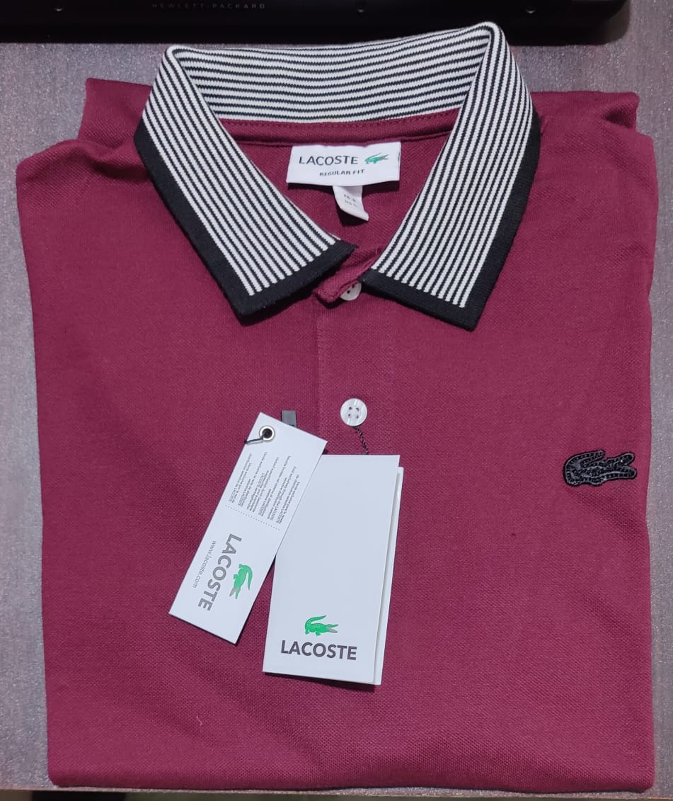 Lacoste Polo Shirt - Ultra Soft China Dotted Fabric - Premium Quality Collar Polo