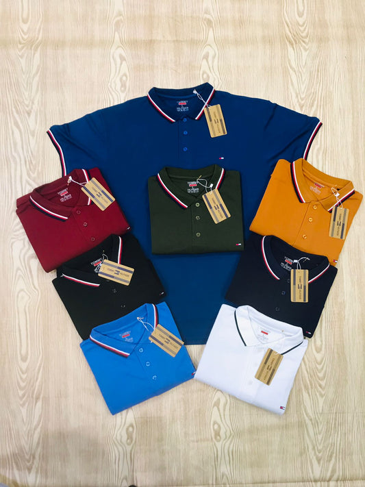 Tommy Premium Plain Polo Tee Shirt l Elegant Style l Decent Colors