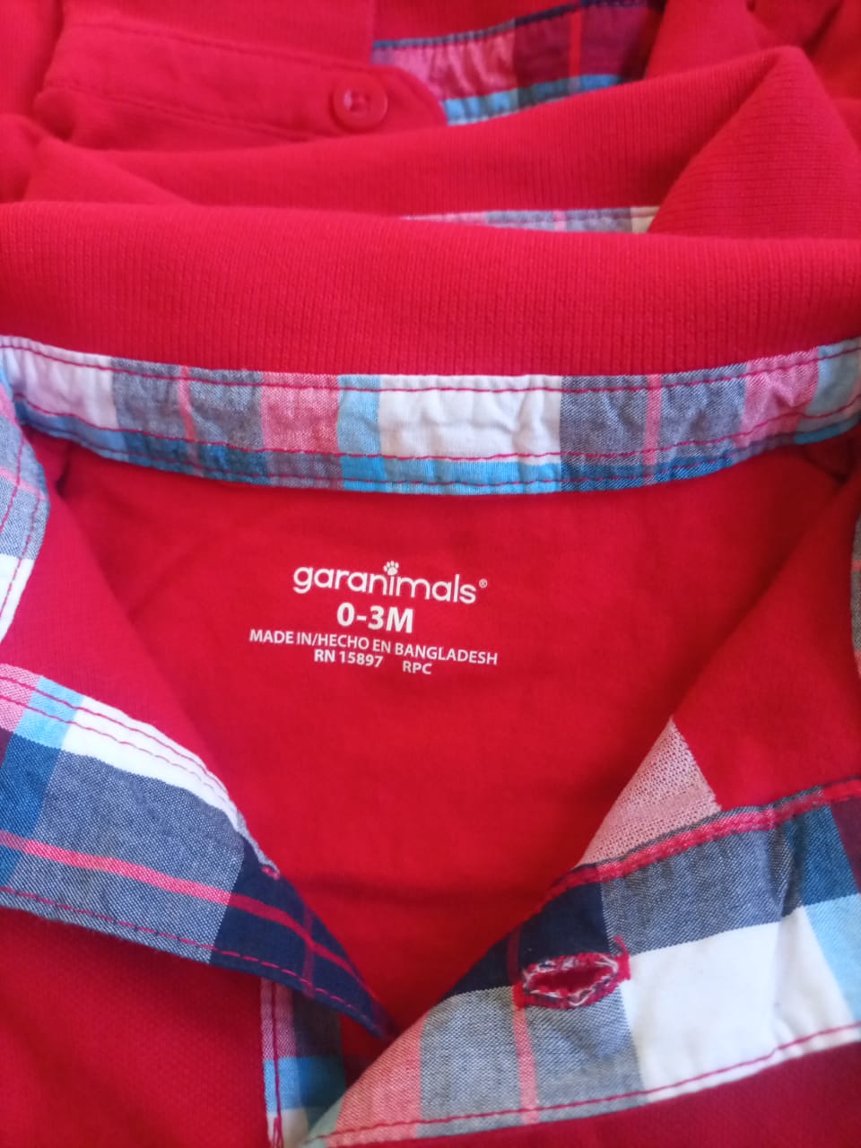GARANIMALS Fish Red Cotton Polo Romper - Made in Bangladesh - Summer Soft Fabric