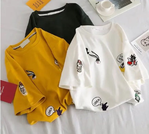 "Lonely Printed T-Shirts For Girls & Women ππ"