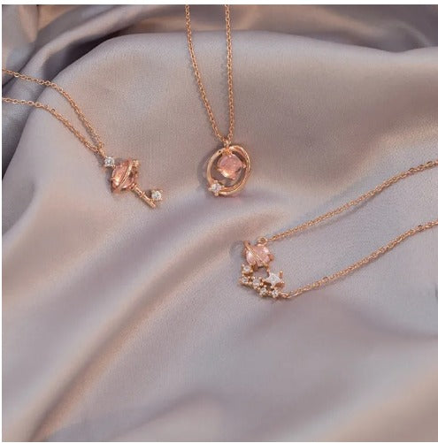"Crystal Star Planet Meteor Key Necklace ππ« Valentine's Day Gift"