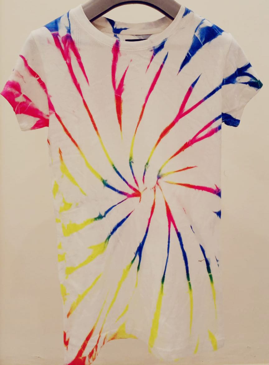 PoPSurf Eye Catching Tie Dye Tee Shirt (Rainbow)