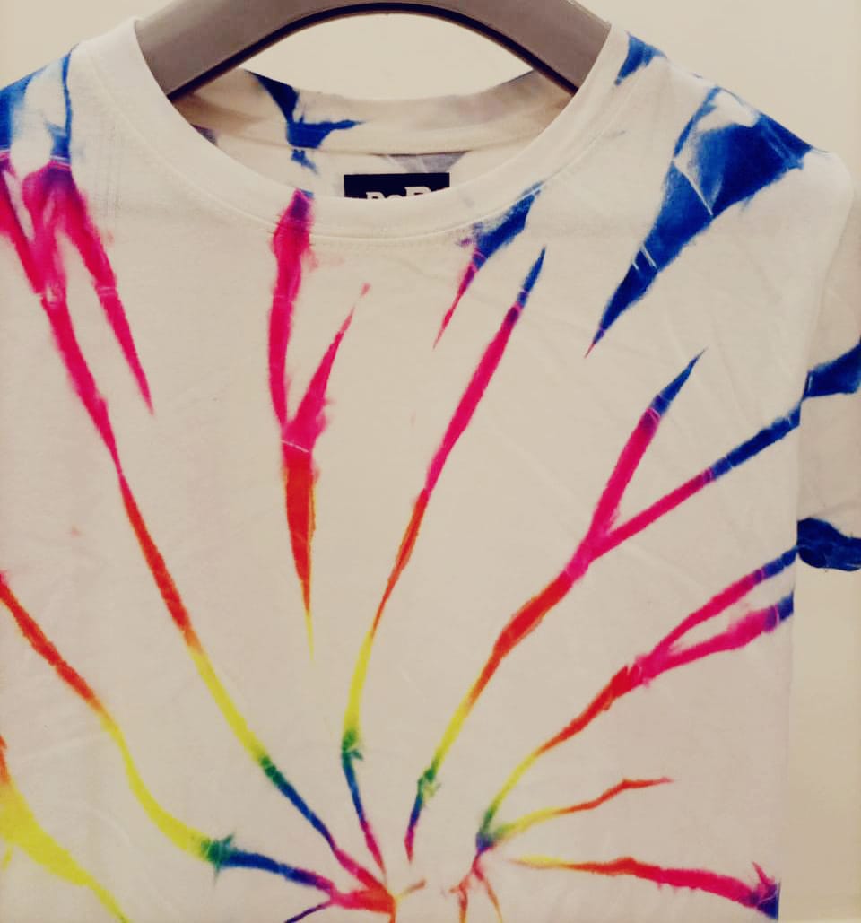 PoPSurf Eye Catching Tie Dye Tee Shirt (Rainbow)