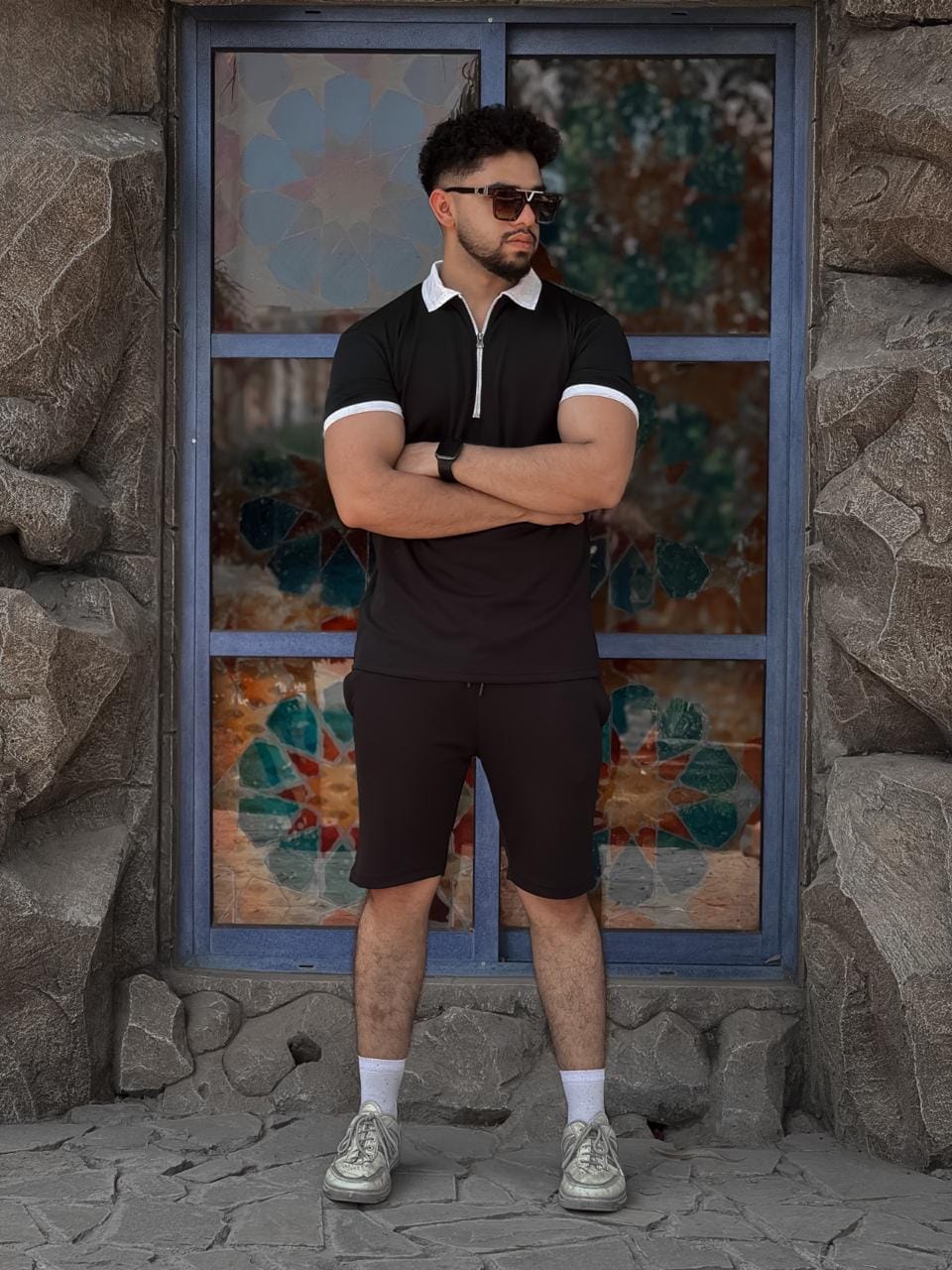 🔥 Stay Cool - Look Cooler – With Zip Polo & Shorts Set!