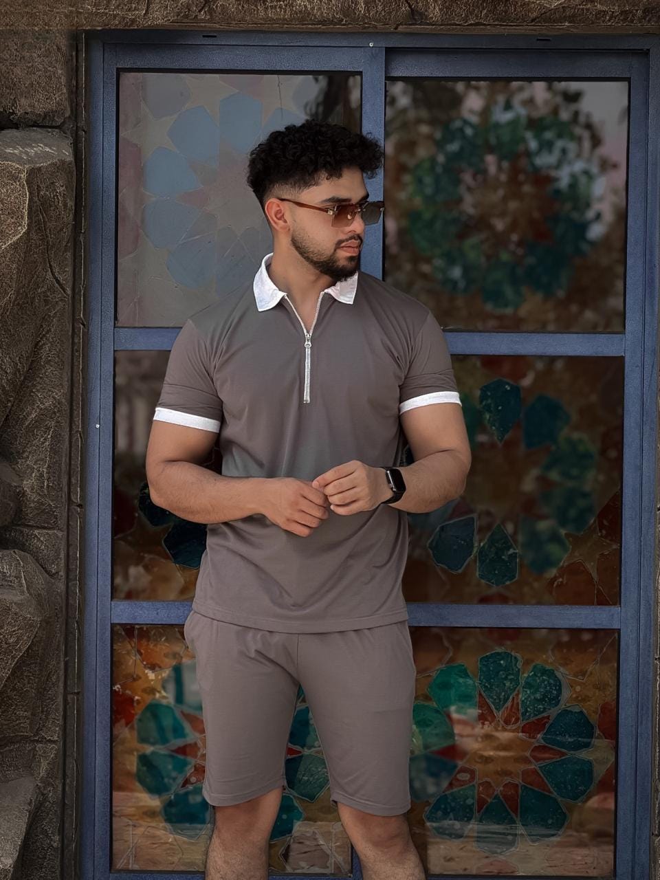 🔥 Stay Cool - Look Cooler – With Zip Polo & Shorts Set!