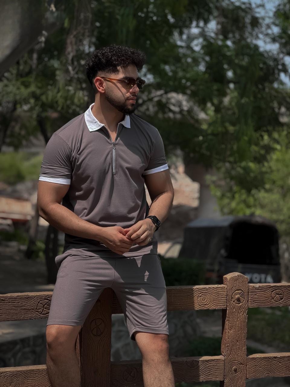 🔥 Stay Cool - Look Cooler – With Zip Polo & Shorts Set!