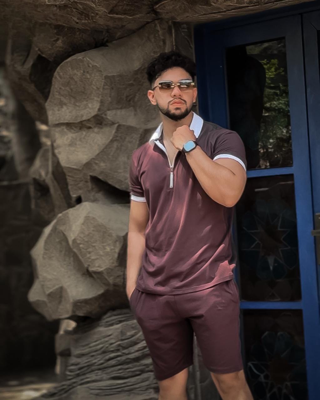 🔥 Stay Cool - Look Cooler – With Zip Polo & Shorts Set!