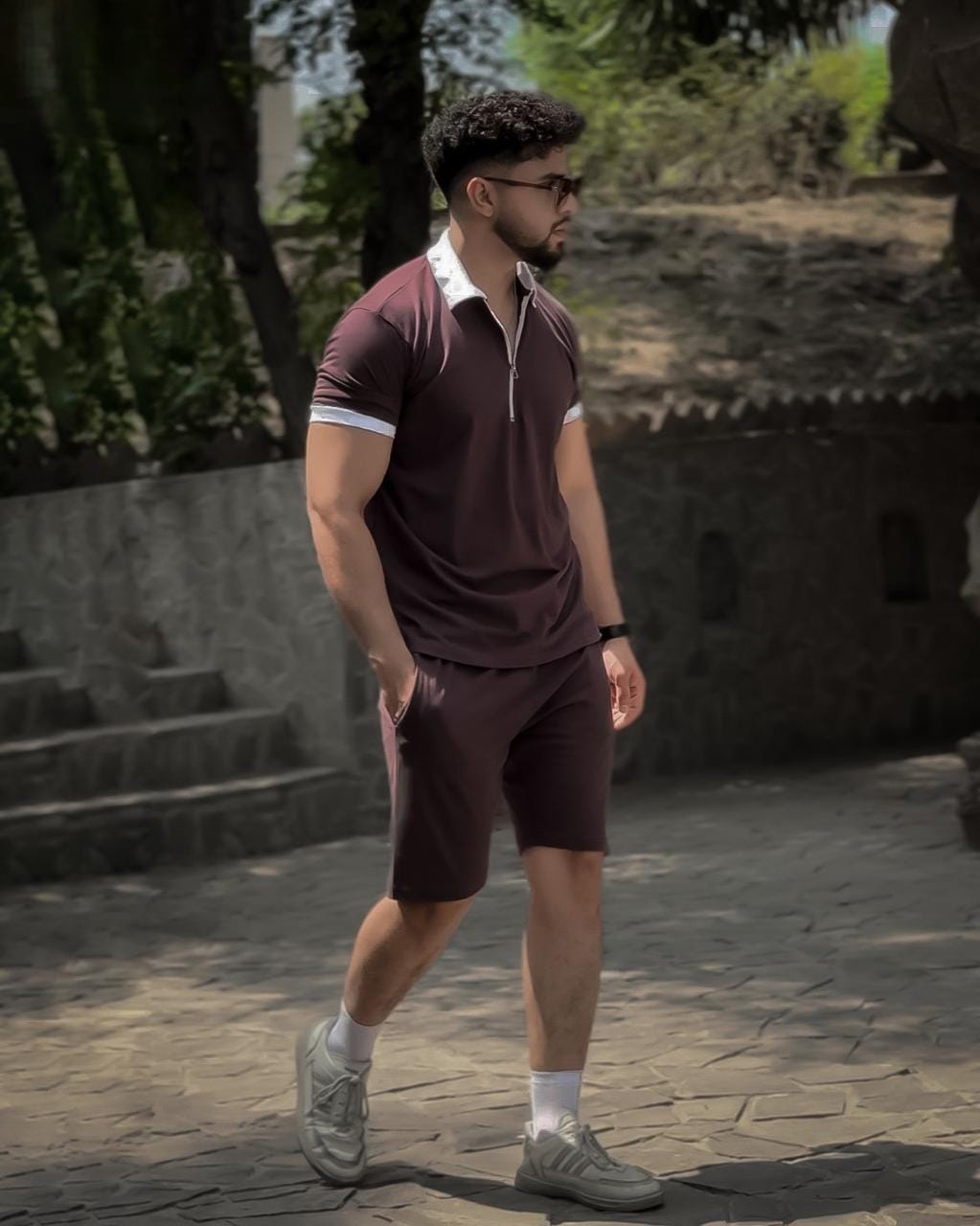🔥 Stay Cool - Look Cooler – With Zip Polo & Shorts Set!