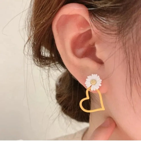 Fashion Heart Drop Earrings ❤️💛 Trendy 2022 Accessoires Woman Girls ✨