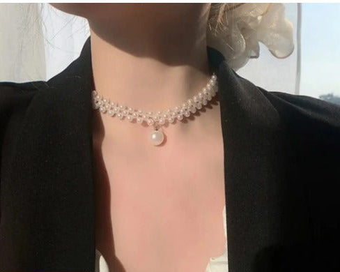 "Korean Style Pearl Choker π For Girls & Women"