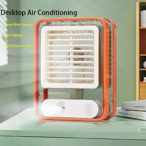 🌀🌬️ Mini Rechargeable Air Conditioner with Light Cool Air