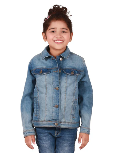 Girls Denim Jackets Export Quality - Age  2Y to 12Yrs - Fashion Decent Denim Jacket for Girls - Winter Jeans Jacket