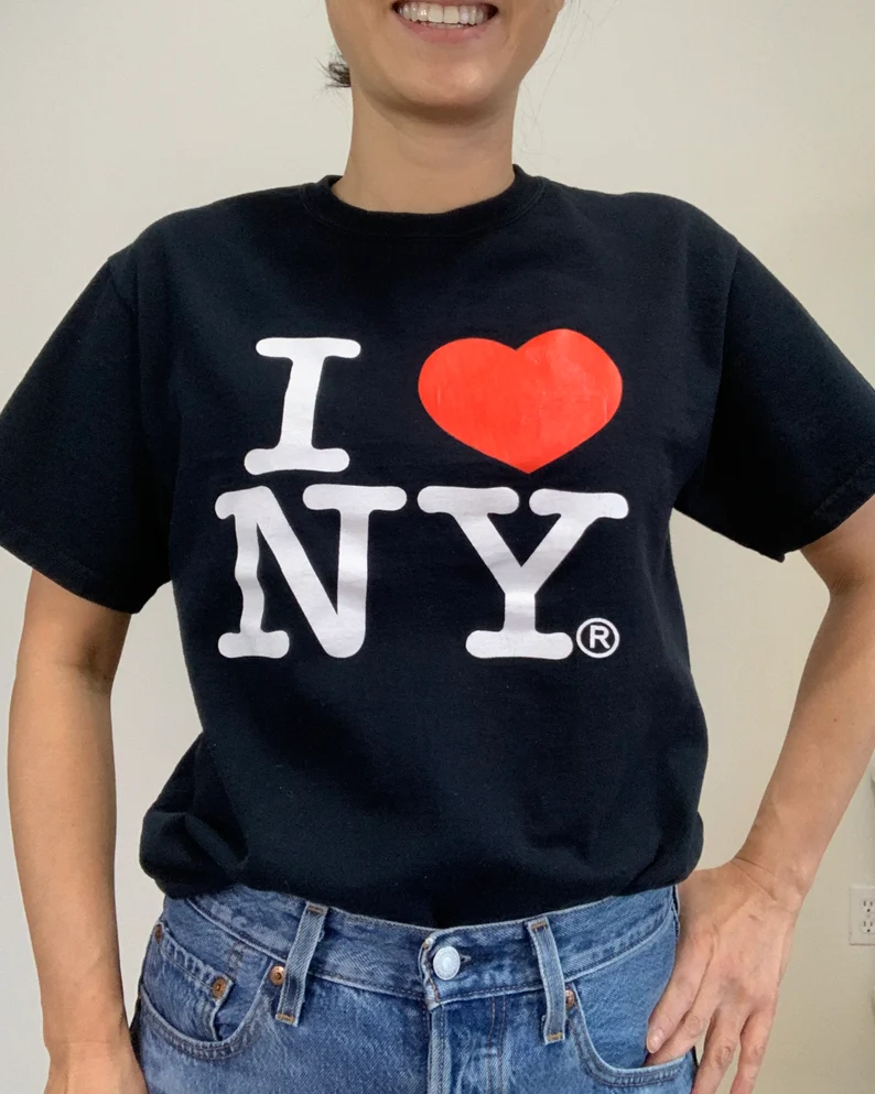 I Love NY Tee Shirt - Heart New York - CrewNeck Tees - Ultra Soft Summer Cotton Fabric