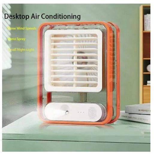 🌀🌬️ Mini Rechargeable Air Conditioner with Light Cool Air