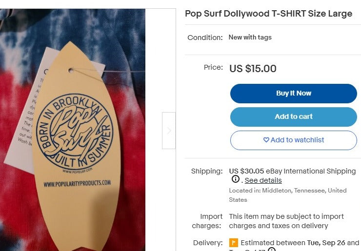 PoPSurf Eye Catching Tie Dye Tee shirt for Women (Red and Blue)