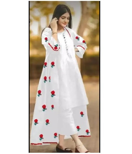 "Stylish Collection Stitched Embroidered Flower Gown 3Pc Dress for Women 👗🌸"