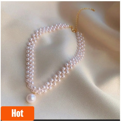 "Korean Style Pearl Choker 💎 For Girls & Women"