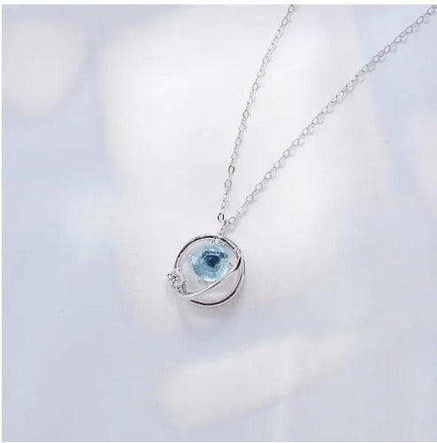 "Crystal Star Planet Meteor Key Necklace 🌟💫 Valentine's Day Gift"