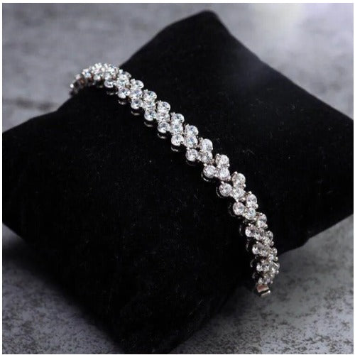 ✨ Cubic Zirconia Gold Tennis Chain Hip-Hop Bracelets Iced Gift Mzea 🎁