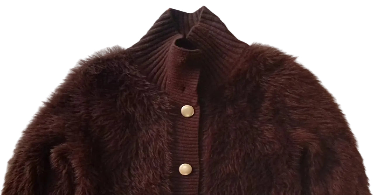 Fuzzy Fur Cardigan  - Fur sweater - Free size - Stretchable - Women & Girls